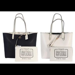 F36609 Reversible City Tote Black & White Chalk